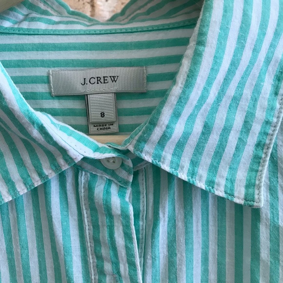 J. CREW CAMP POPOVER SHIRT IN STRIPE - Picture 4 of 8